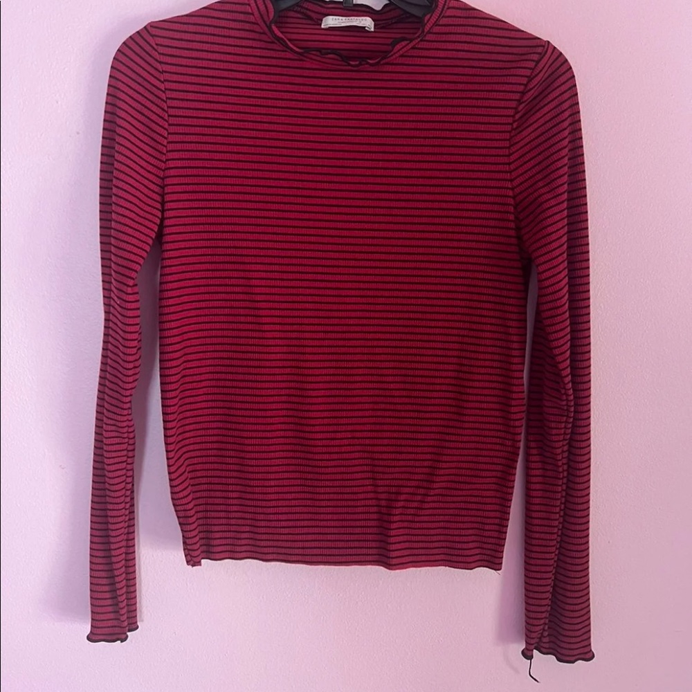 Zara Black and Red stripped sweater